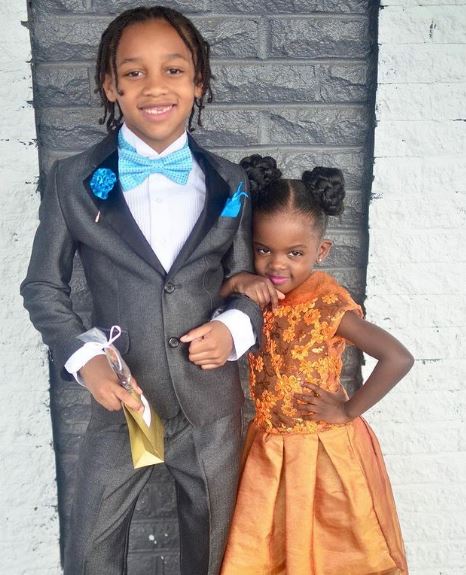 Melody Hurd with her best friend Ray Sean