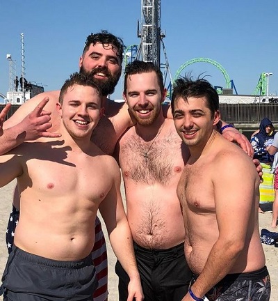Michael Cammett with his friends