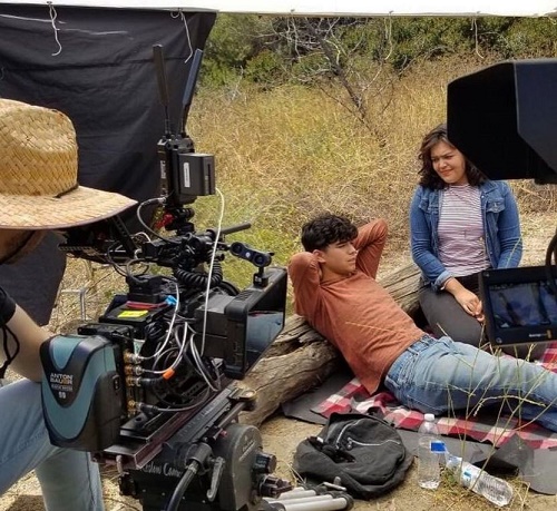 Miguel Angel Garcia on set of one of his series