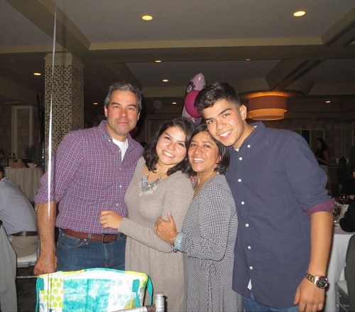 Miguel Angel Garcia photographed with his family
