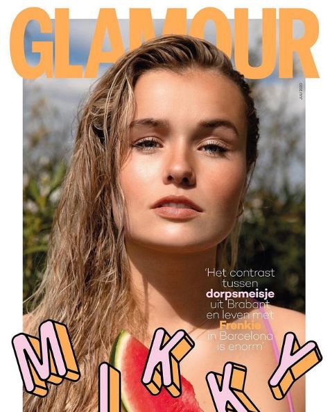 Mikky Kiemeney on the cover page of Glamour magazine