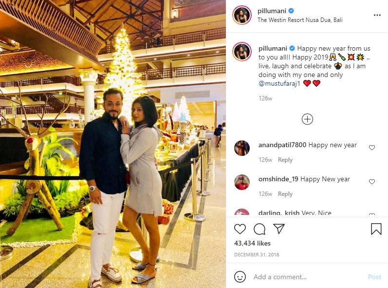 Mustafa Raj celebrates New Year with his wife