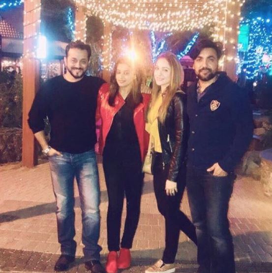Mustafa Raj with his friends