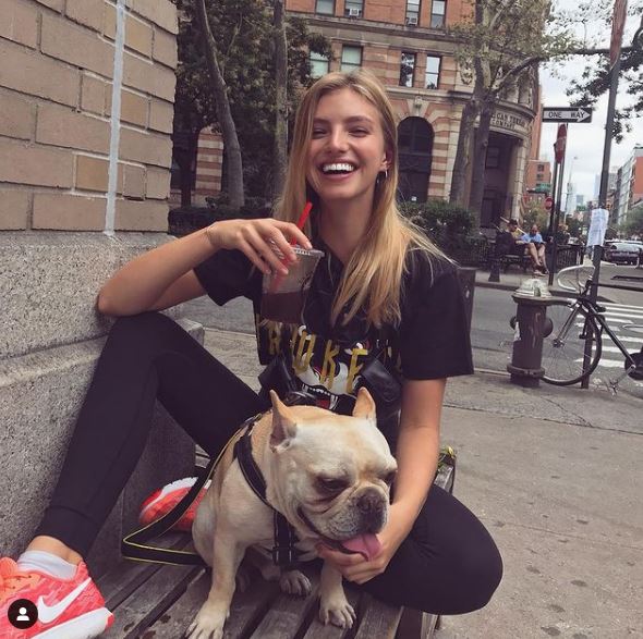 Niamh Adkins with her dog