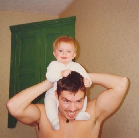 Niamh Adkins with her father Lyndsay