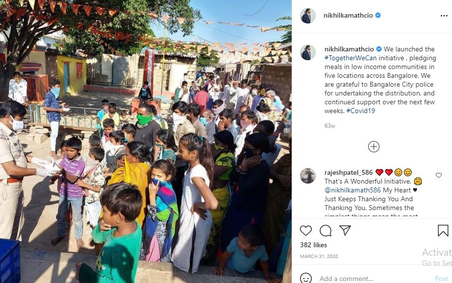 Nikhil Kamath helped people during the COVID-19 pendamic