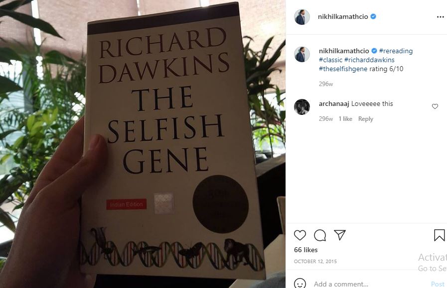 Nikhil Kamath loves reading