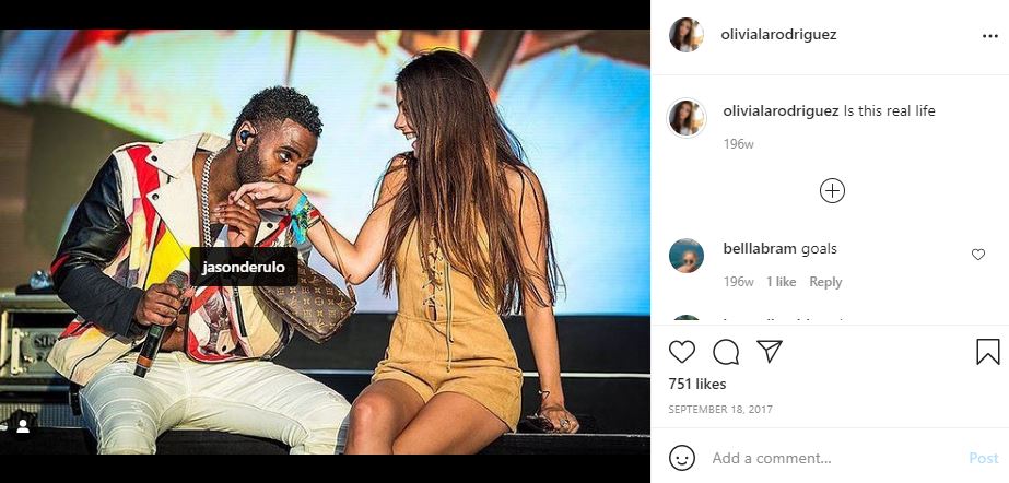 Olivia Rodriguez is a huge fan of Jason Derulo