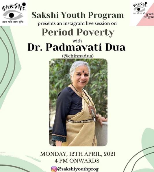 Padmavati Dua gave a speech on period poverty