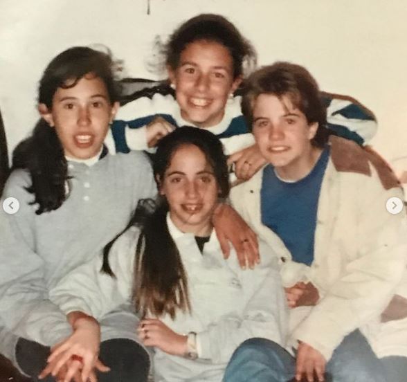 Paula Marcenaro Solinger with her school friends