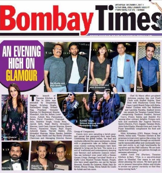 Pawandeep Rajan article published in Bombay Times