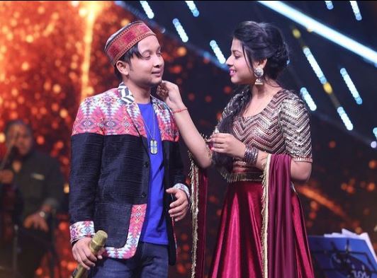 Pawandeep Rajan with Arunita Kanjilal