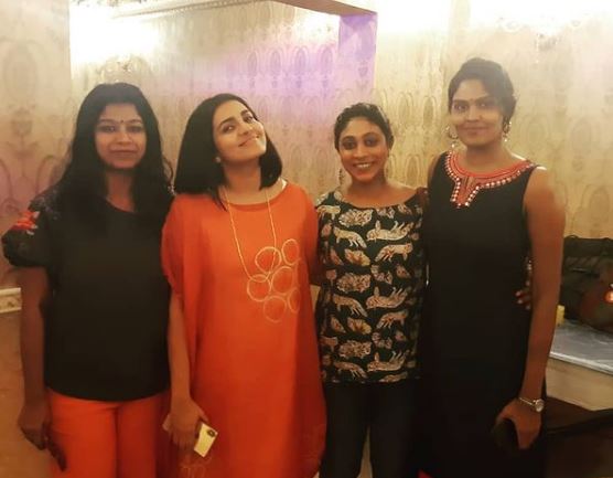 Revathy Sampath with her friends
