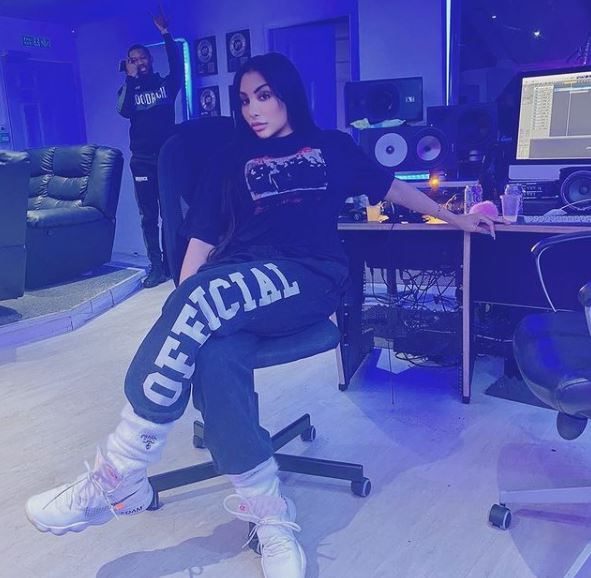 Rita Johal in the music studio