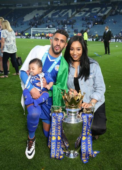 Rita Johal with her ex-husband Riyad Mahrez ad daughter Inaya Mahrez