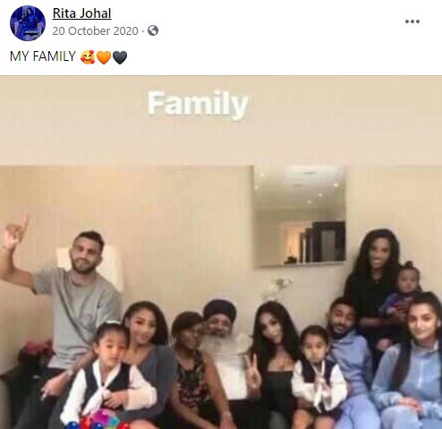 Rita Johal with her family