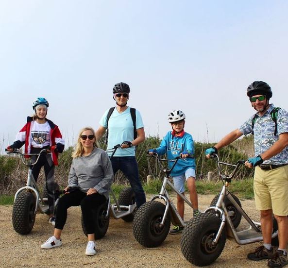 Ronald Kurzawa enjoy scootouring with family