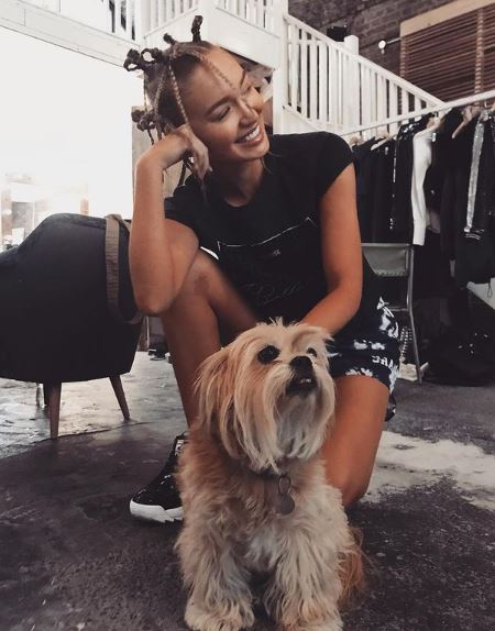 Roxy Horner with her pet dog
