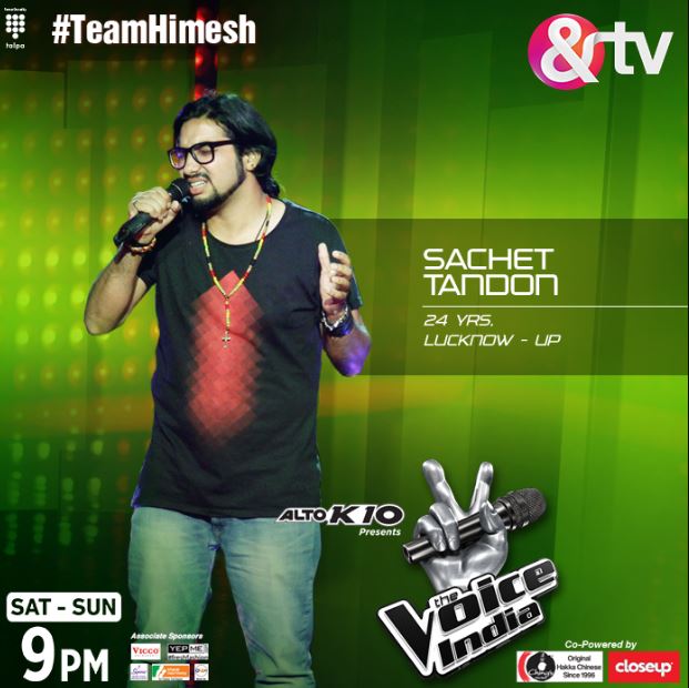 Sachet Tandon participated as a contestant in The Voice India