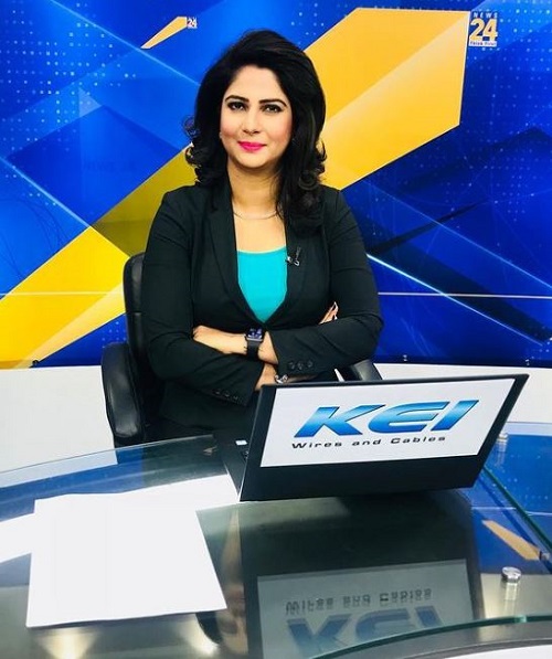 Sakshi Joshi News Anchor on the News 24