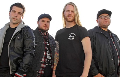 Sam Ryder with the members of Close Your Eyes band