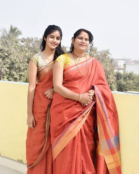 Sanchita Basu and her mother wears same Saree