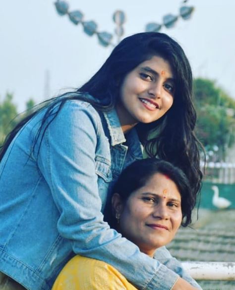 Sanchita Basu with her mother
