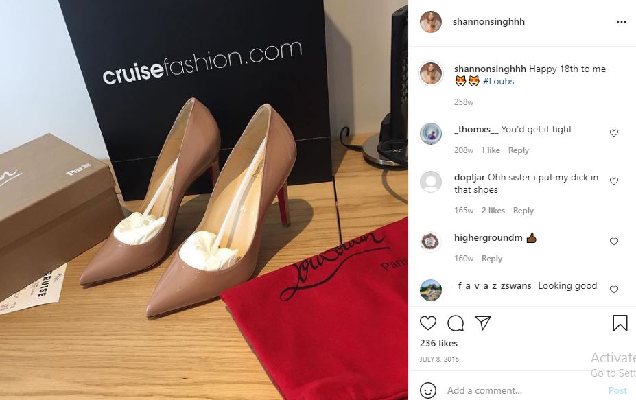Shannon Singh's first Instagram post
