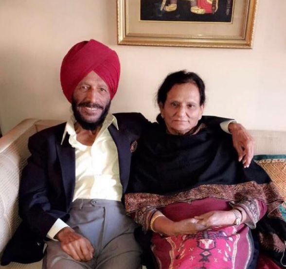 Sonia Sanwalka's parents Milkha Singh and Nirmal Saini