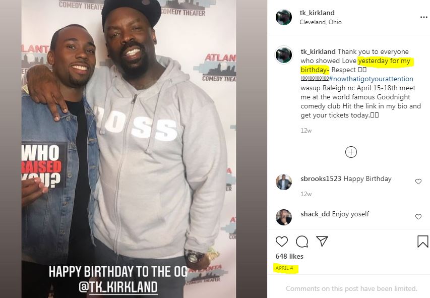 TK Kirkland birthday