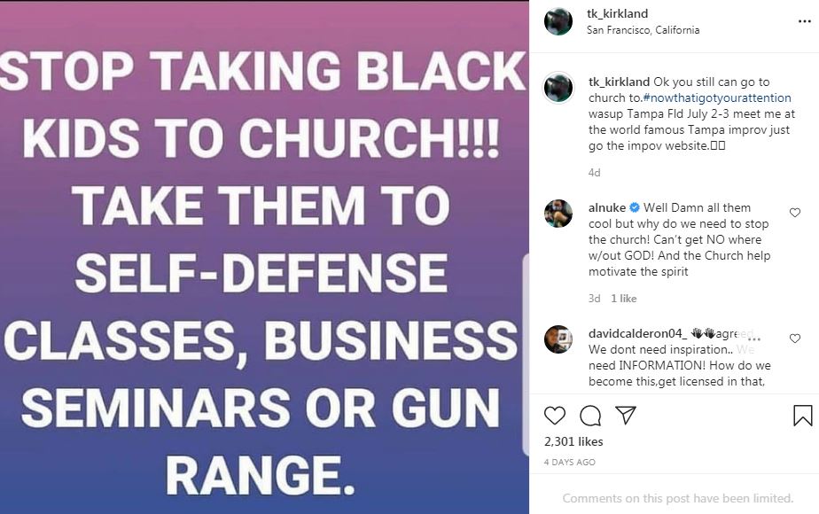 TK Kirkland uploads motivational quotes