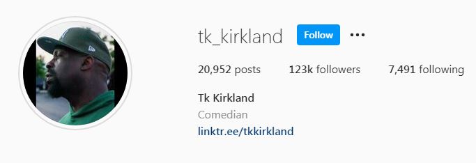 TK Kirkland's Instagram account