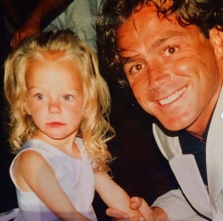 Taylor Ward's childhood picture with her father Ashley Ward
