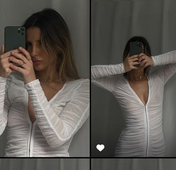 Tia Lineker captures mirror selfies