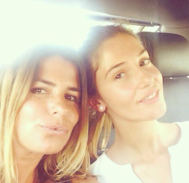Tia Lineker with her mother Zoe Davey