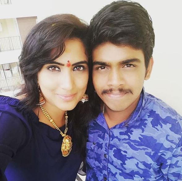 Triveni Rao with her brother