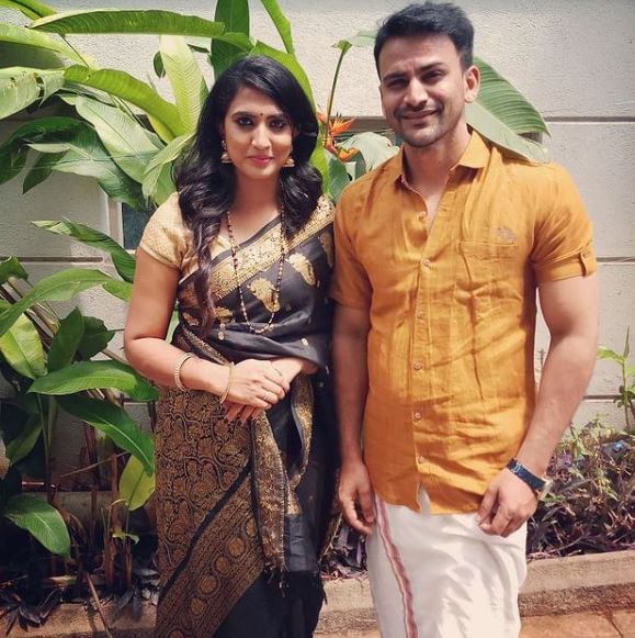 Triveni Rao with her co-actor of Tagaru movie