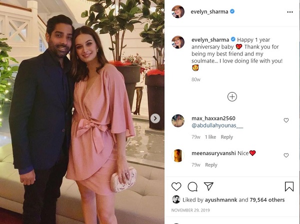 Tushaan Bhindi celebrating 1 year anniversary with girlfriend Evelyn Sharma