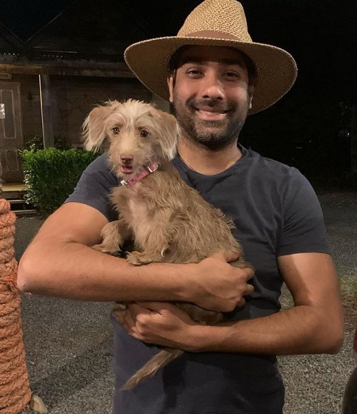 Tushaan Bhindi with his pet Coco
