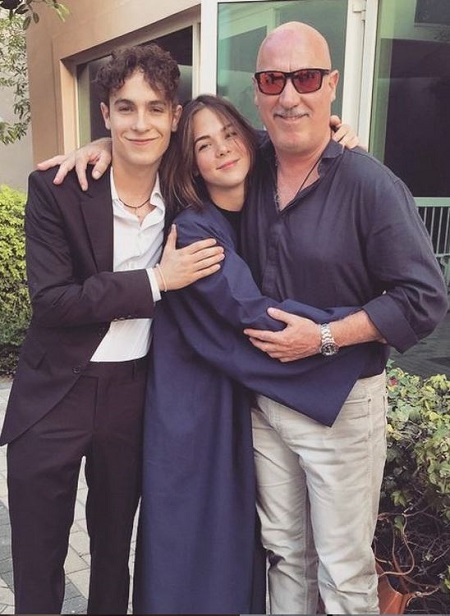Ximena Lamadrid photographed with her father Jaime Alberto Lamadrid and sibling Julian Lamadrid