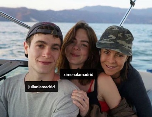Ximena Lamadrid with mom Marcela Manon and brother Julian Lamadrid