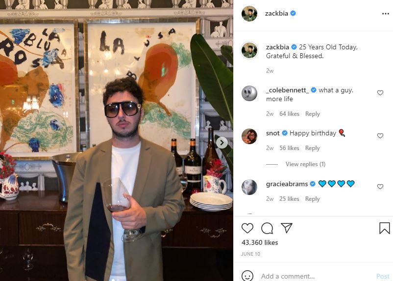 Zack Bia on his 25th birthday
