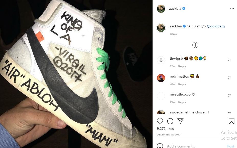 Zack Bia's first Instagram post