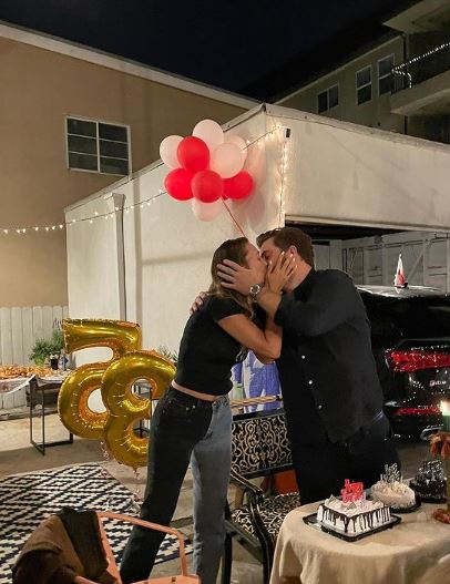 Alana Hadid with her boyfriend Alex Stickland