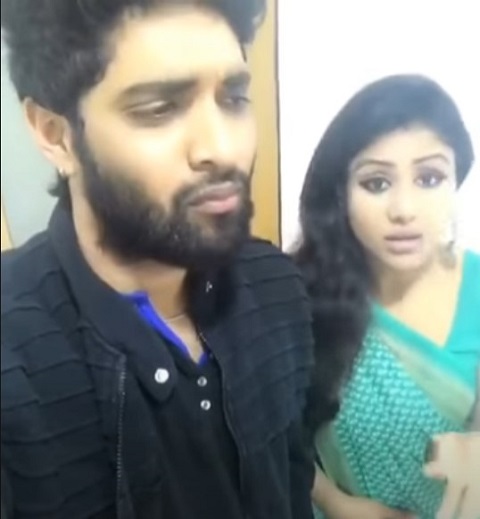 Alya Manasa with her ex boyfriend Sathish