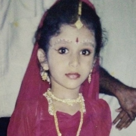 Alya Manasa's childhood picture from a school function