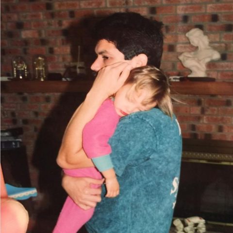 Alyssa Arce's childhood picture with her dad Gustavo Arce