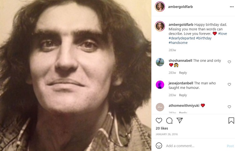 Amber Goldfarb shared a birthday post for her late father on Instagram