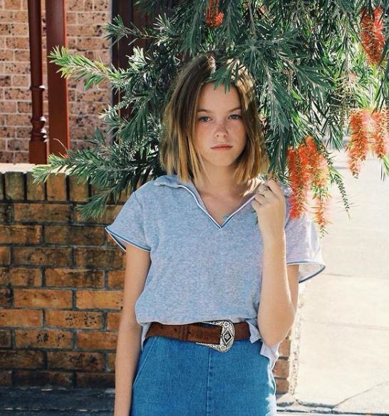 An old photo of Milly Alcock