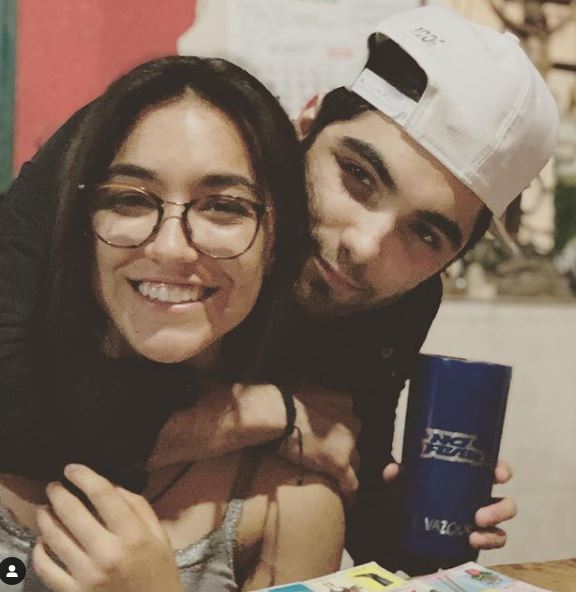 Ana Vazquez with her brother